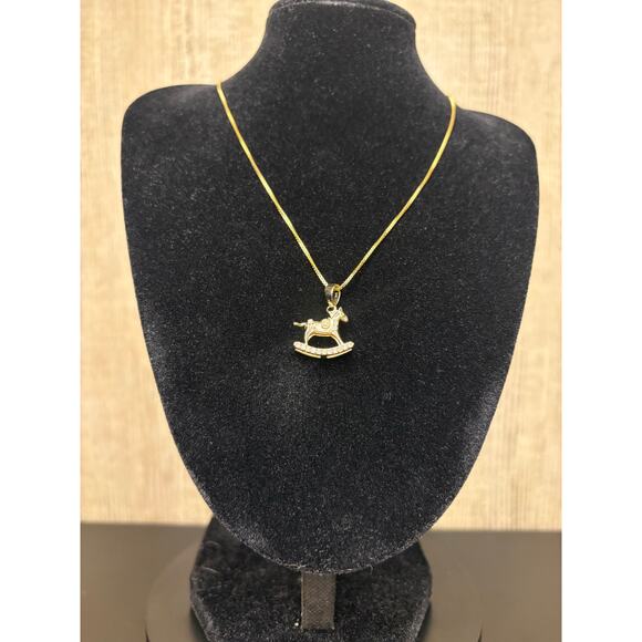 1ct Moissanite Vermeil over stamped 925 Necklace - Picture 3 of 6